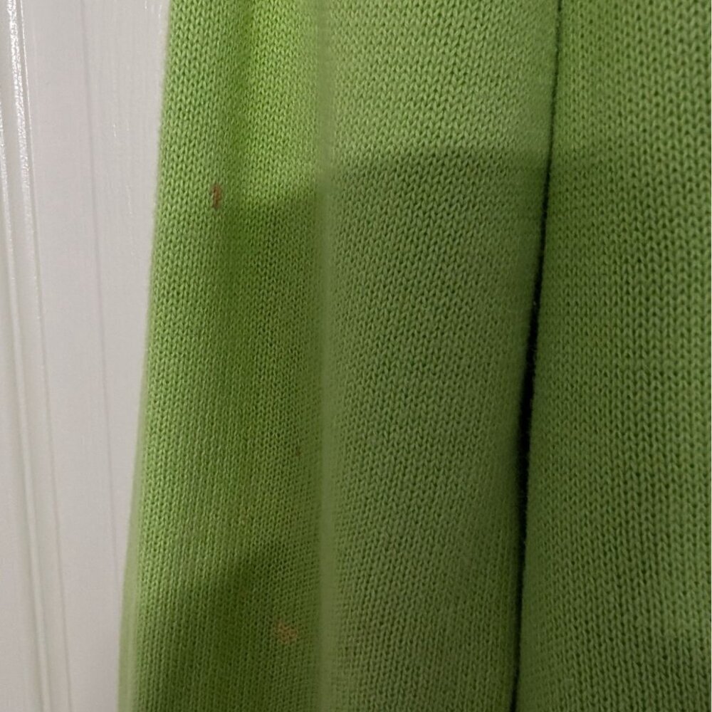 Vintage Bobbie Bell Dog Cardigan Womens Size Large Green Embellished Sweater - Picture 5 of 15